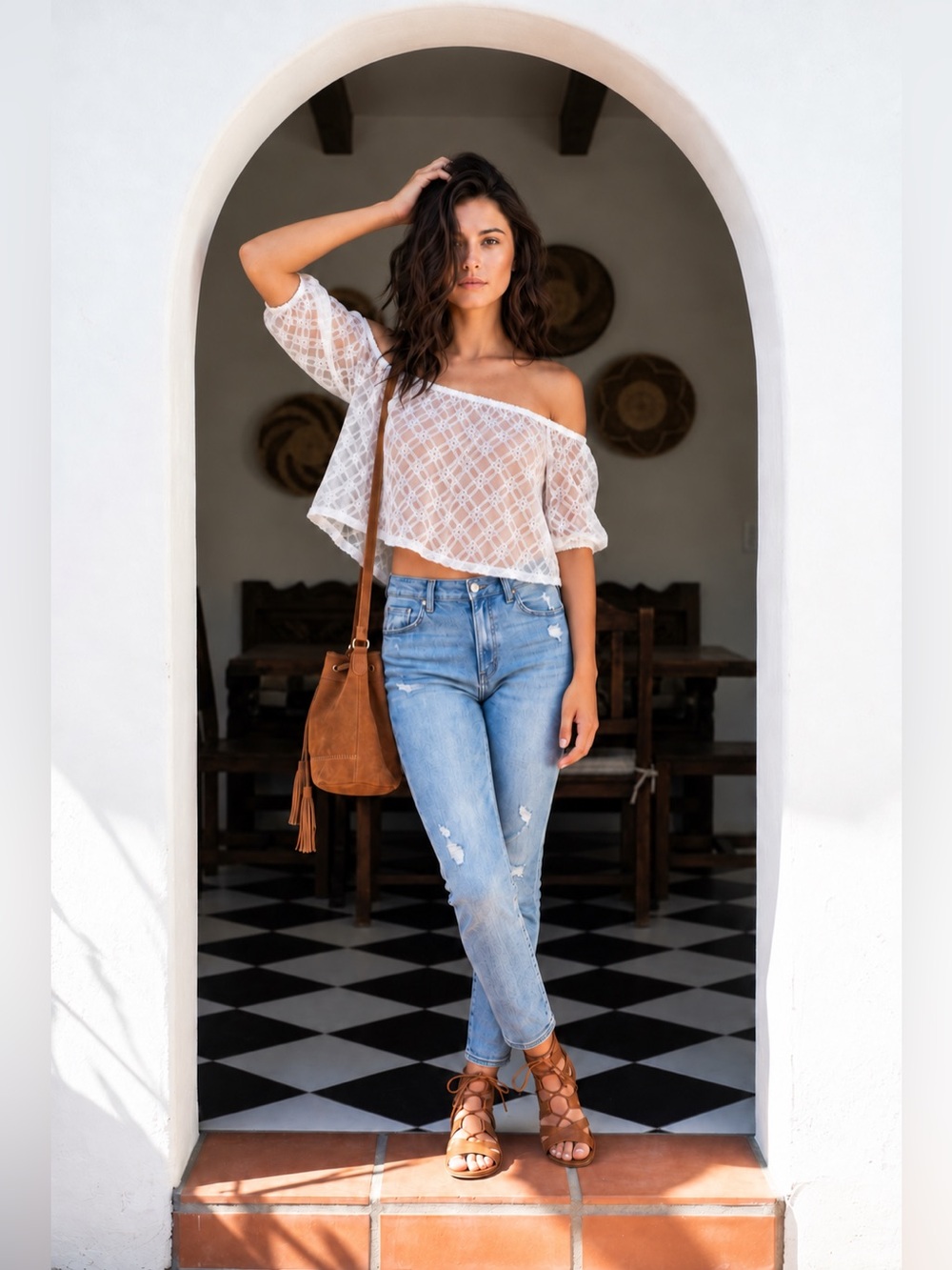 Karma for a Cure NWT sheer off shoulder cropped Top .